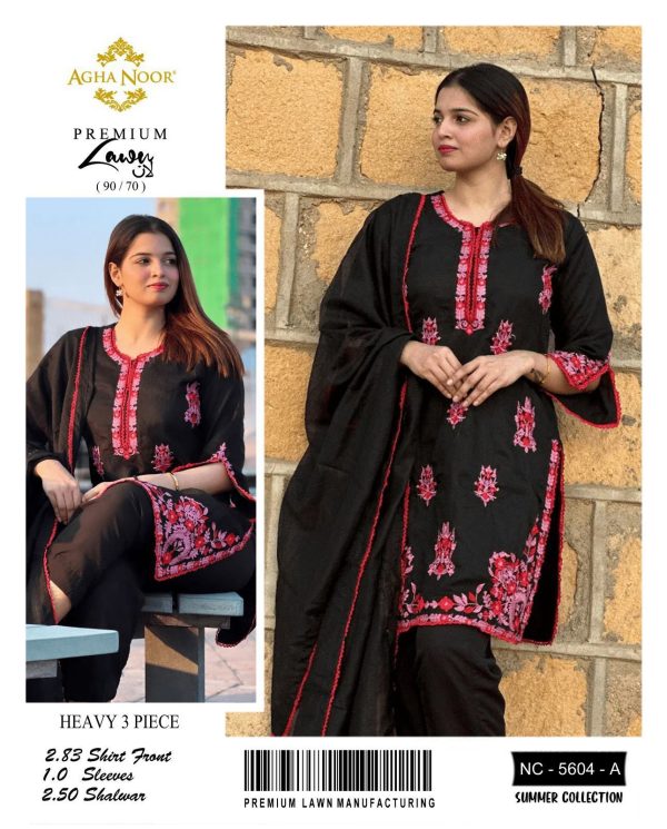 Agha Noor 3Pc Luxury suit Summer Collection 2025